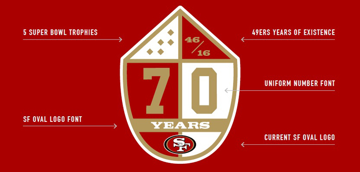 49ers 70th anniversary logo
