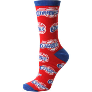 Looking Good for NBA Playoffs - LA Clippers Women's Descending Grid Logo Tall Socks
