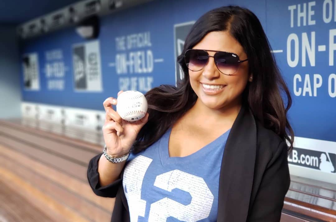Host of “Sports-Ish” on the BLEAV Network and Field Producer for SportsNet LA covering the Los Angeles Dodgers, Elisa Hernandez
