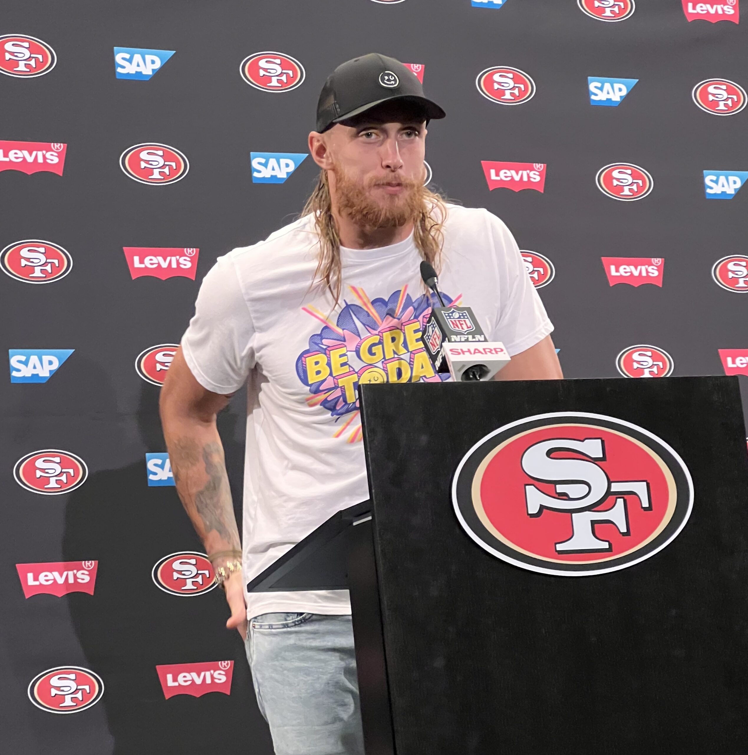 ‘The play’s being called right now. What are you doing?!’ 49ers TE George Kittle Always Finds the Fun in Football
