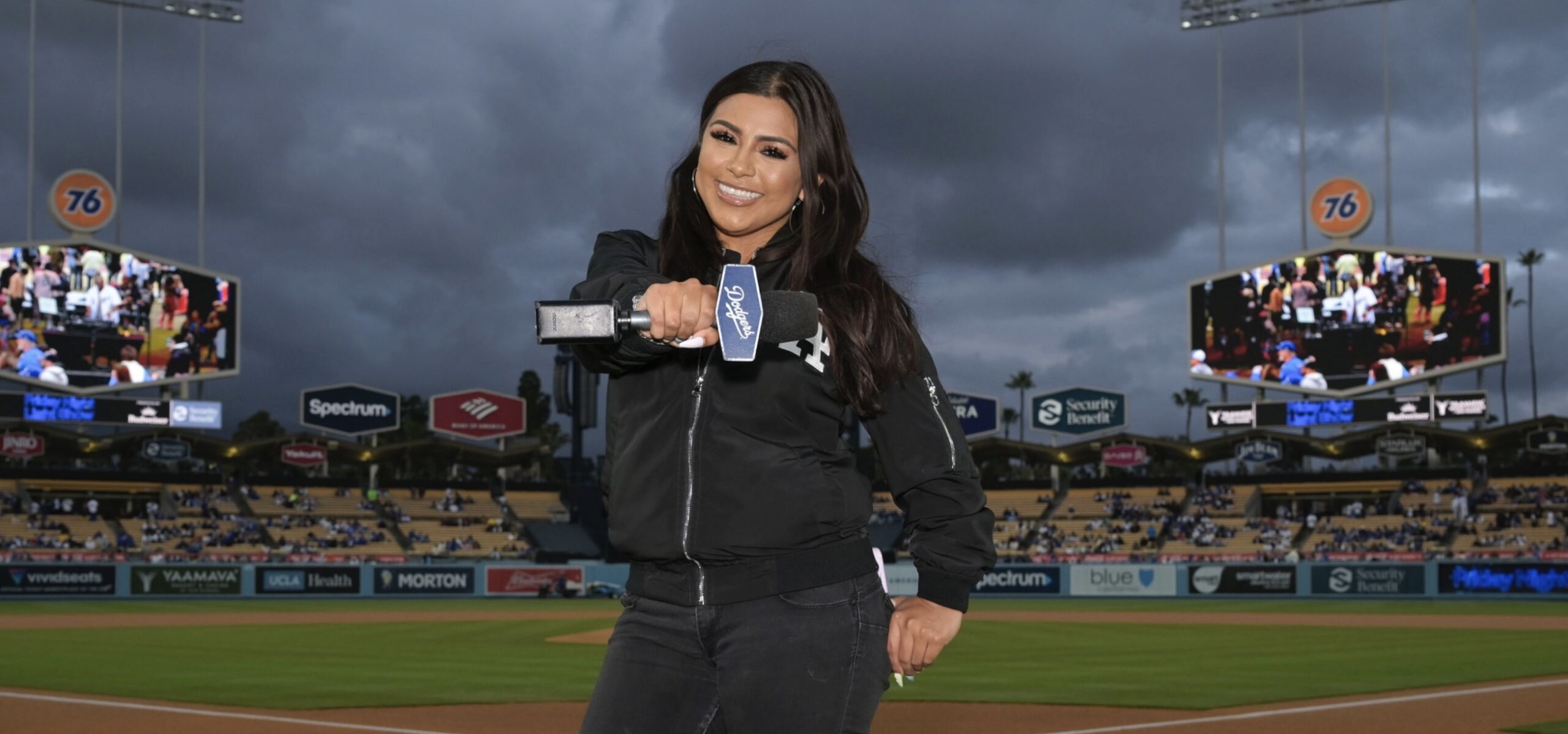 Los Angeles Dodgers Stadium Host and Field Producer for Sunday Night Football Telemundo, Elisa Hernandez